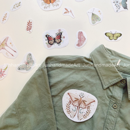 Colorful Butterfly Embroidery Pattern For Beginner Easy To Use Stick and Stitch