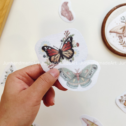 Colorful Butterfly Embroidery Pattern For Beginner Easy To Use Stick and Stitch
