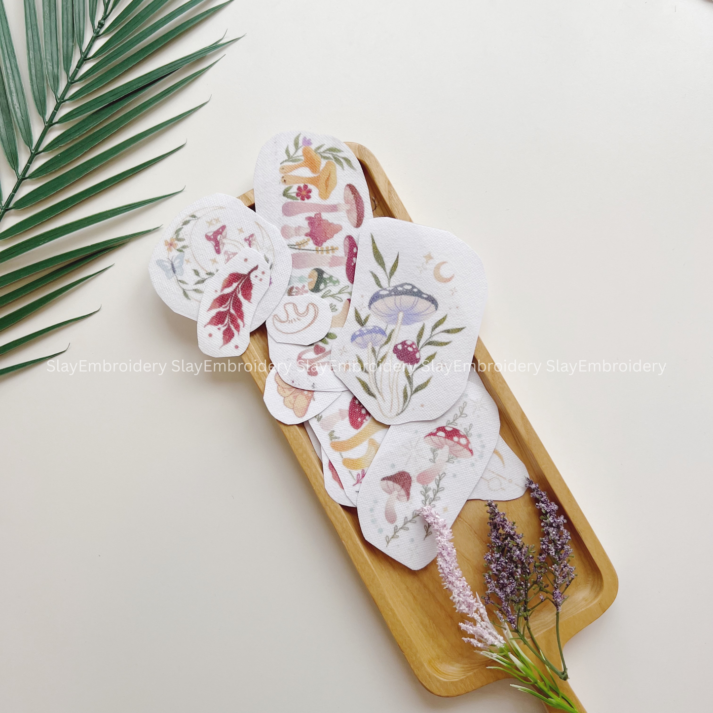 Mushroom Fairy Tale Embroidery Pattern For Beginner Easy To Use Stick and Stitch