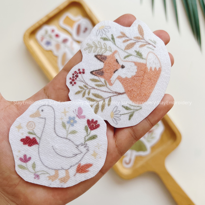 Dreamy Autumn Embroidery Pattern For Beginner Easy To Use Stick and Stitch