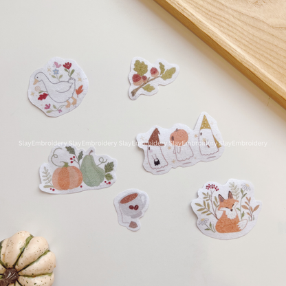 Dreamy Autumn Embroidery Pattern For Beginner Easy To Use Stick and Stitch
