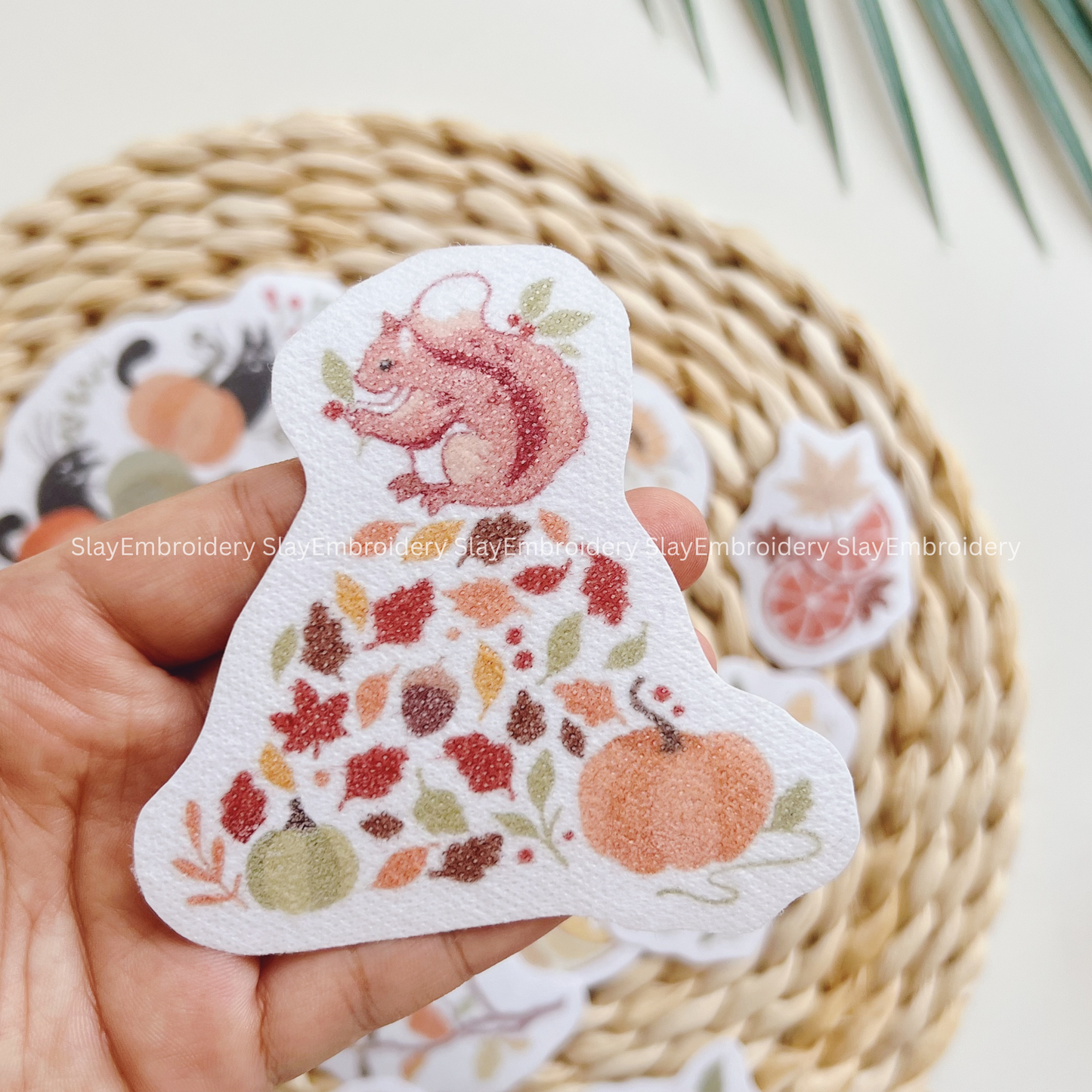 Fall's Whisper Embroidery Pattern For Beginner Easy To Use Stick and Stitch