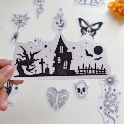Halloween Icons Celestial Theme Beginner Easy To Use Stick and Stitch Embroidery Patterns for Beginners