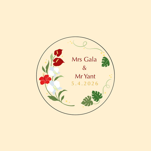Custom Wedding Flowers Christmas Ornament 10 x 10 cm (4x4 in)