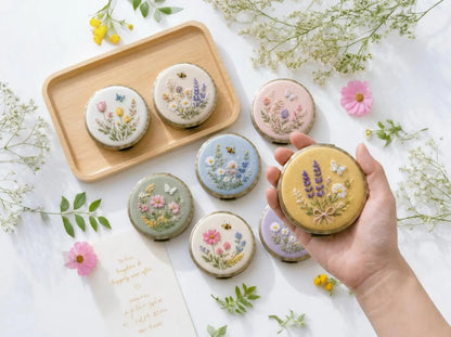 Hand Embroidered Floral Jewelry Box, Personalized Linen Ring Box, Vintage Mini Keepsake Case, Bridesmaid Gift, Wedding Ring Holder