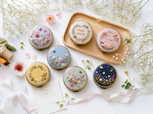 Hand Embroidered Floral Jewelry Box, Personalized Linen Ring Box, Vintage Mini Keepsake Case, Bridesmaid Gift, Wedding Ring Holder