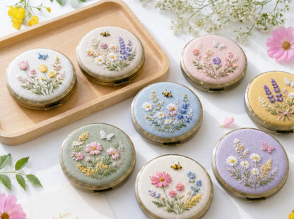 Hand Embroidered Floral Jewelry Box, Personalized Linen Ring Box, Vintage Mini Keepsake Case, Bridesmaid Gift, Wedding Ring Holder