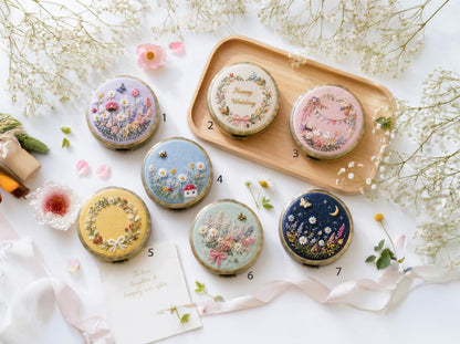 Hand Embroidered Floral Jewelry Box, Personalized Linen Ring Box, Vintage Mini Keepsake Case, Bridesmaid Gift, Wedding Ring Holder