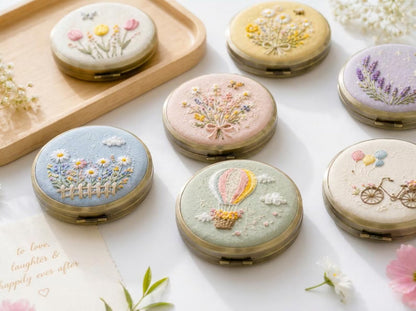 Hand Embroidered Floral Jewelry Box, Personalized Linen Ring Box, Vintage Mini Keepsake Case, Bridesmaid Gift, Wedding Ring Holder