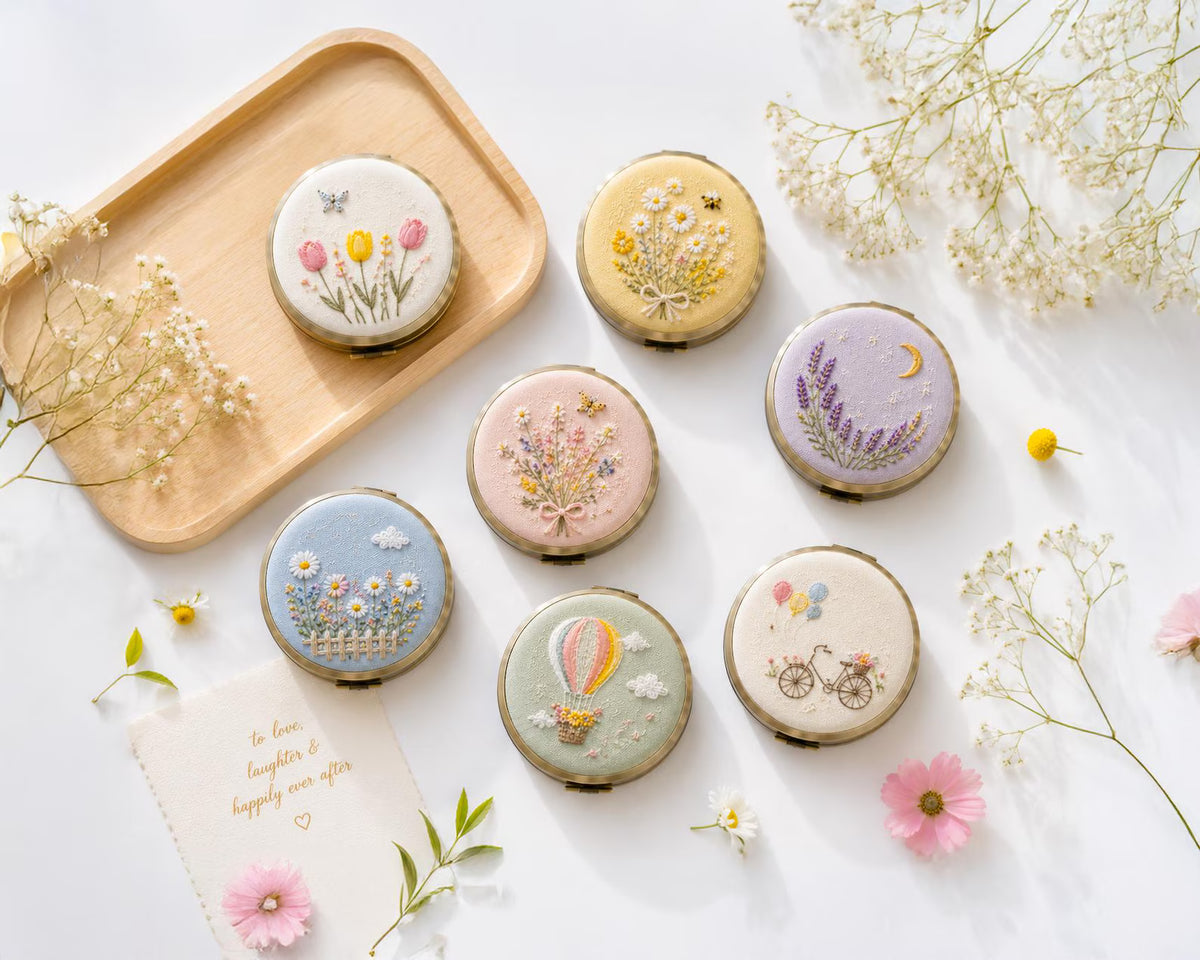 Hand Embroidered Floral Jewelry Box, Personalized Linen Ring Box, Vintage Mini Keepsake Case, Bridesmaid Gift, Wedding Ring Holder