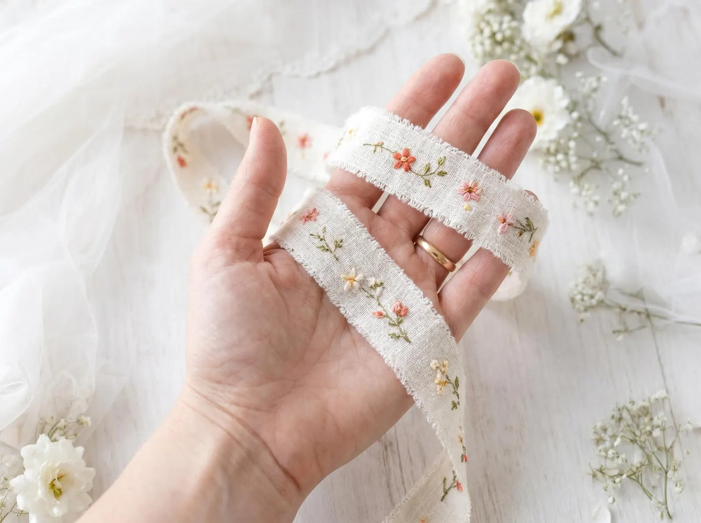 Personalized Wedding Ring Pillow Set, Embroidered Linen Handmade Ring Bearer Pillow, Custom Handfasting Ribbon, Handmade Bridal Pouch Gift